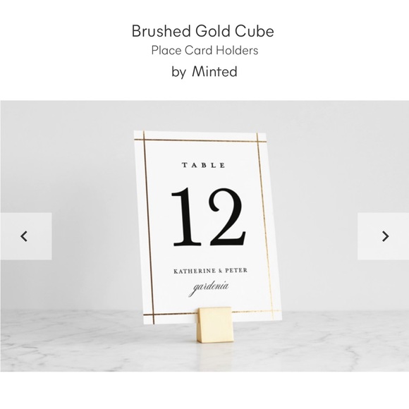 Minted brushed gold table number holders - Picture 2 of 2